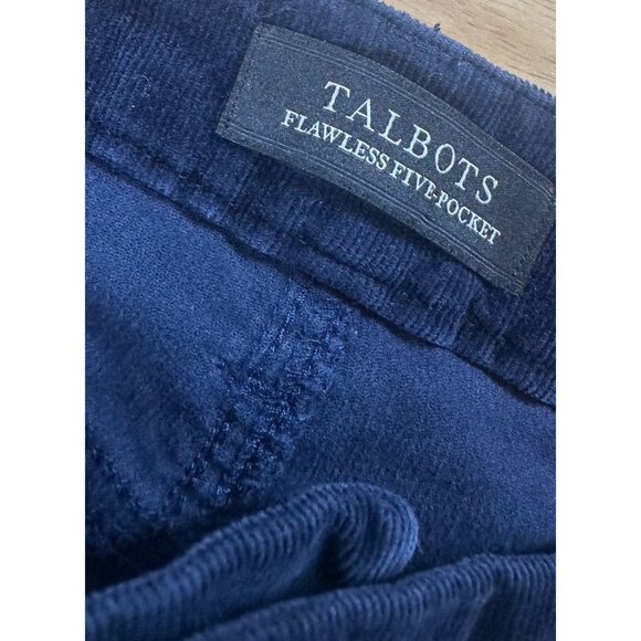 Talbots Corduroy  Flawless Five Pocket Slim Ankle Pants Navy Blue Size 10 - Picture 7 of 8